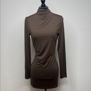 H&M Long Sleeve Mock Turtleneck Dress Size Large - NWT